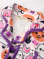 Rylee Faith Designs - Halloween Pumpkin Ghost Print Girls Pajama Set - alternate view 3