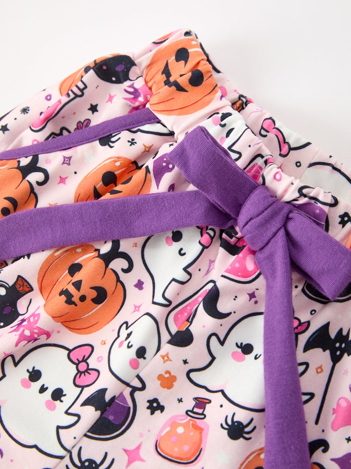 Rylee Faith Designs - Halloween Pumpkin Ghost Print Girls Pajama Set - alternate view 5