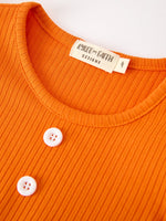 Rylee Faith Designs - Fall Halloween Pumpkin Ghost Print Girls Long Sleeve Set - alternate view 3