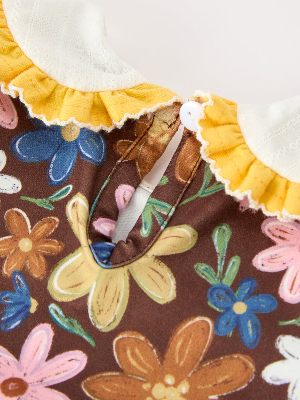 Rylee Faith Designs - Fall Retro Floral Baby Girls Bubble Romper - alternate view 5