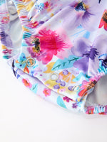 Rylee Faith Designs - Fall Purple Floral Baby Girls Bubble Romper - alternate view 5