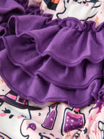 Rylee Faith Designs - Halloween Pumpkin Ghost Baby Girl Bubble Romper Ruffle Bow Detail - alternate view 5