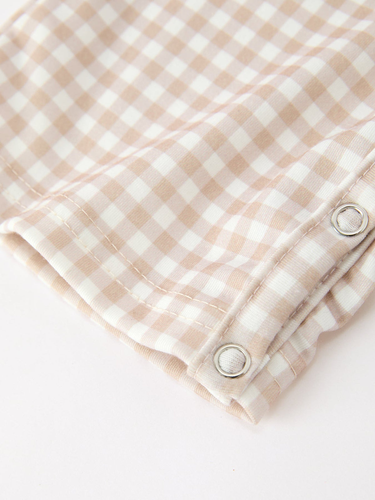 Rylee Faith Designs - Thanksgiving Boys Gingham Jon Jon Embroidered Romper - alternate view 7
