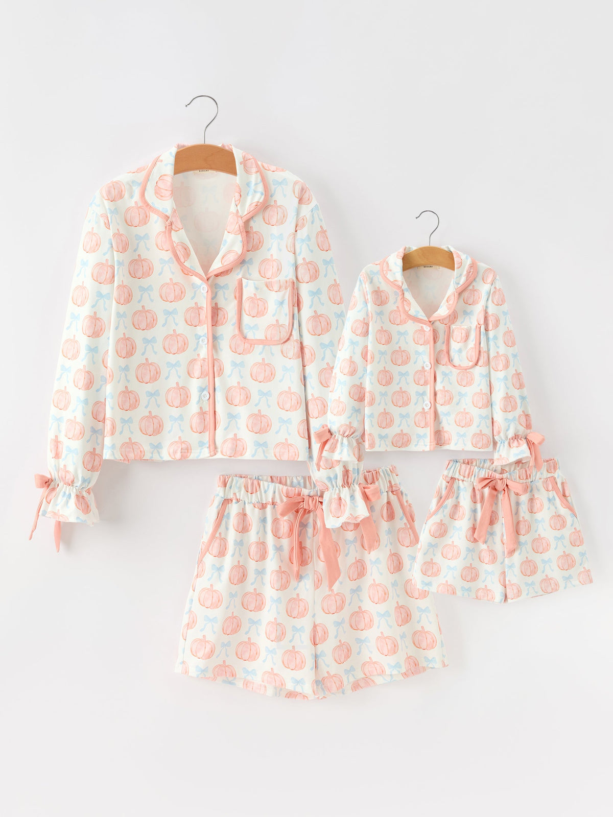 Rylee Faith Designs - Mommy and Me Fall Pumpkin Print Pajama Set - alternate view 2