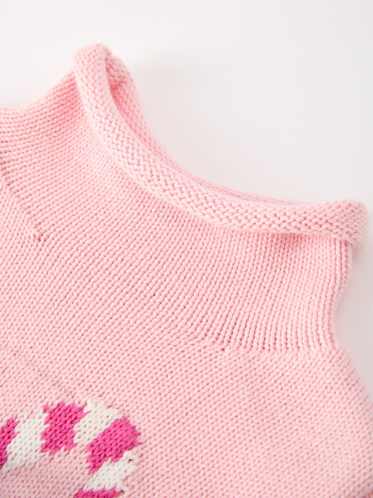 Rylee Faith Designs - Christmas Candy Cane Bow Knit Baby Girls Romper - alternate view 3