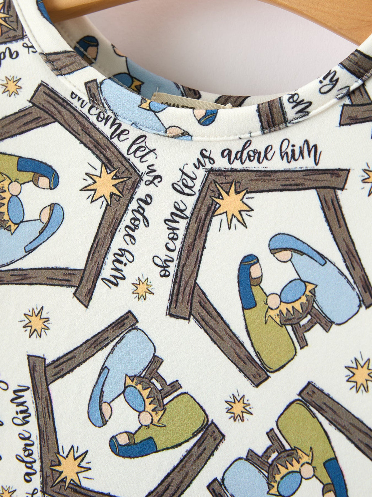 Rylee Faith Designs - Christmas Girls Nativity Scene Print Twirl Dress - alternate view 3