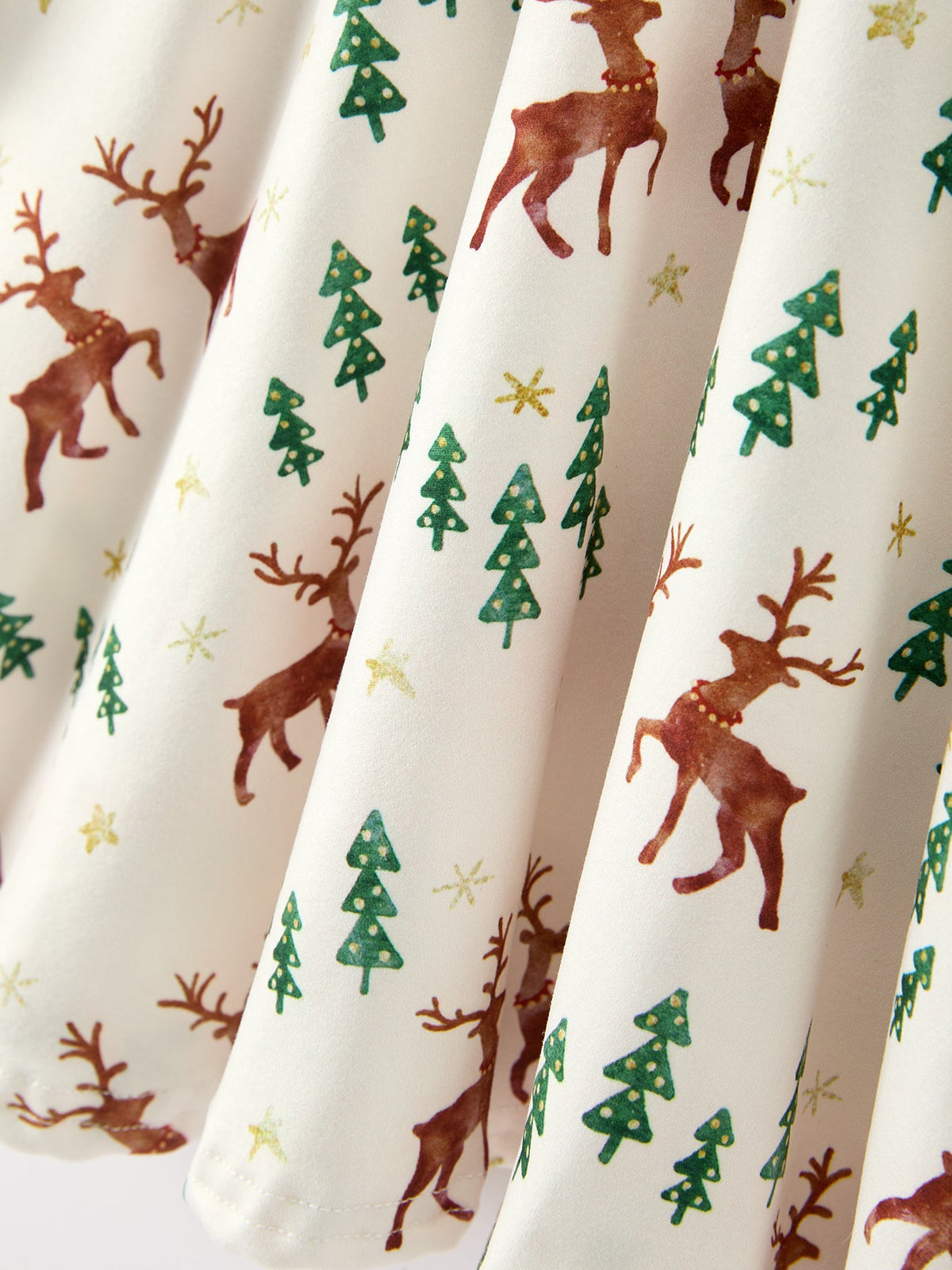 Rylee Faith Designs - Christmas Girls Deer & Pine Tree Holiday Twirl Dress - alternate view 5