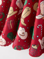 Rylee Faith Designs - Girls Christmas Wreaths Twirl Long Sleeve Festive Dress - alternate view 5