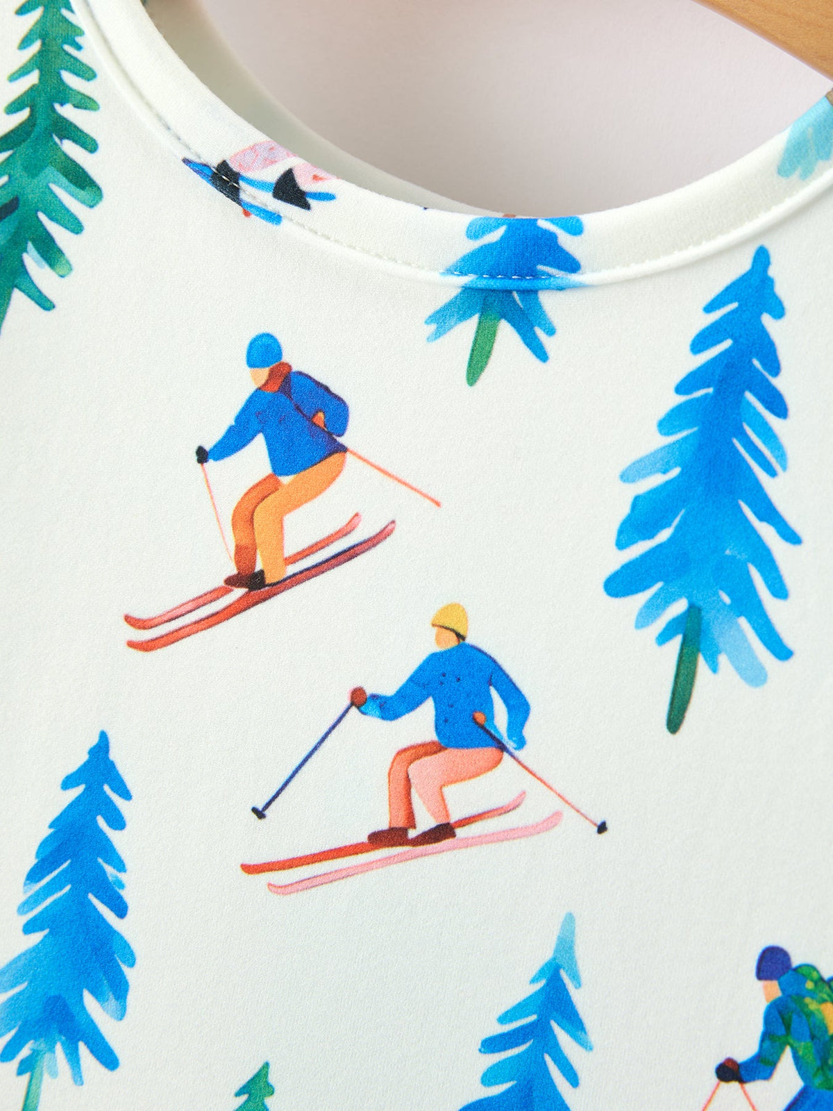 Rylee Faith Designs - Christmas Girls Winter Ski & Pine Tree Print Twirl Dress - alternate view 3