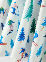 Rylee Faith Designs - Christmas Girls Winter Ski & Pine Tree Print Twirl Dress - alternate view 5
