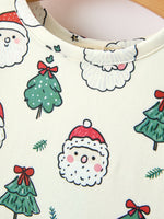 Rylee Faith Designs - Girls Santa & Christmas Tree Print Twirl Dress - alternate view 3