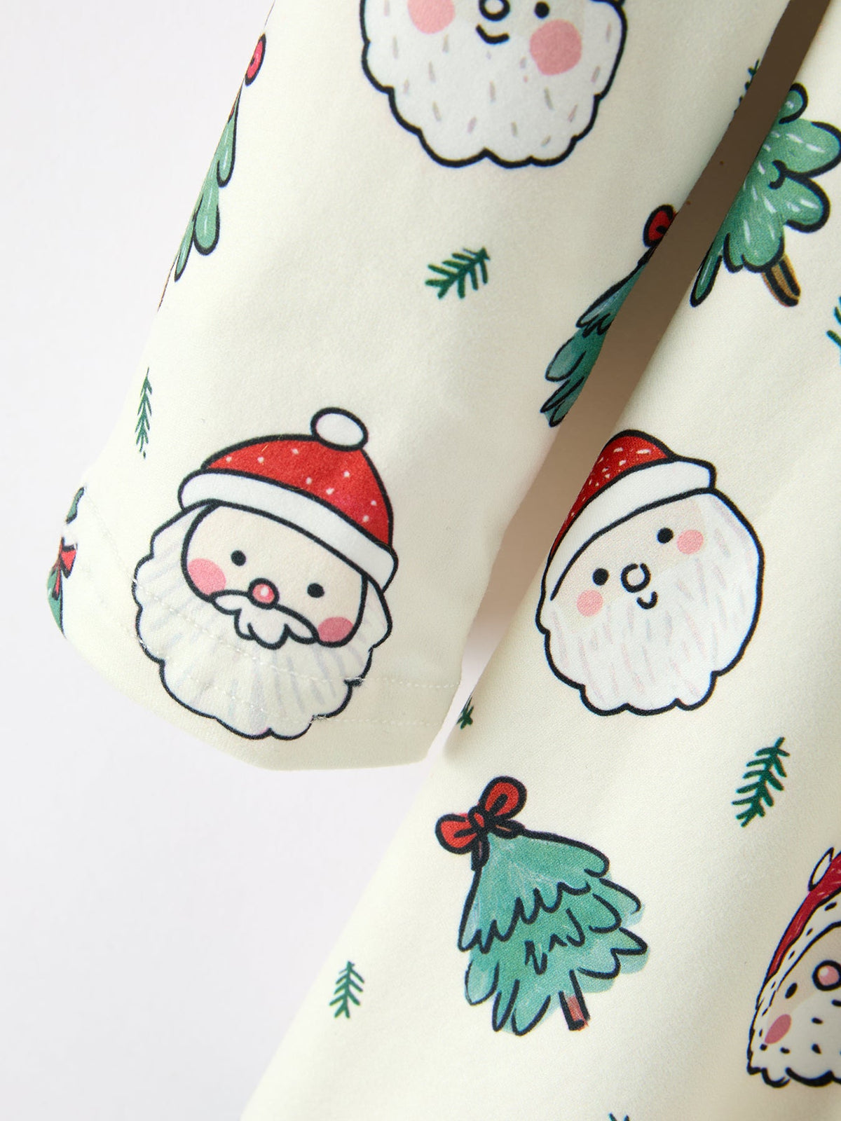 Rylee Faith Designs - Girls Santa & Christmas Tree Print Twirl Dress - alternate view 4
