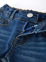 Rylee Faith Designs - Girls Denim Bell Bottom Pants Lace Flare Jeans - alternate view 3