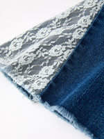 Rylee Faith Designs - Girls Denim Bell Bottom Pants Lace Flare Jeans - alternate view 4