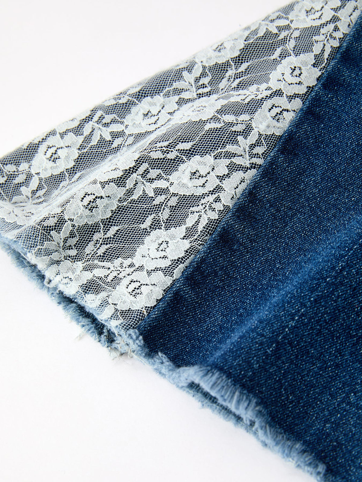 Rylee Faith Designs - Girls Denim Bell Bottom Pants Lace Flare Jeans - alternate view 4