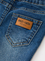 Rylee Faith Designs - Girls Denim Bell Bottom Pants Lace Flare Jeans - alternate view 5