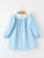 Rylee Faith Designs - Christmas Nativity Smocked Long Sleeve Girls Dress - alternate view 2