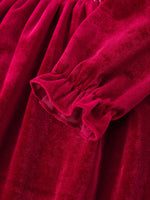Rylee Faith Designs - Christmas Velvet Smocked Girls Dress with Pearl Detail - alternate view 10