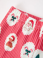 Rylee Faith Designs - Mommy and Me Christmas Santa Print Pajama Set with Fur Trim - alternate view 7