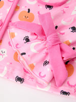 Rylee Faith Designs - Halloween Pumpkin Ghost Print Girls Pajama Set Long Sleeve Top and Shorts - alternate view 4