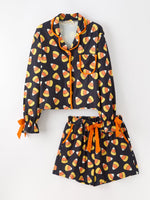 Rylee Faith Designs - Halloween Candy Corn Mommy and Me Pajama Set Matching Lounge Set - alternate view 10