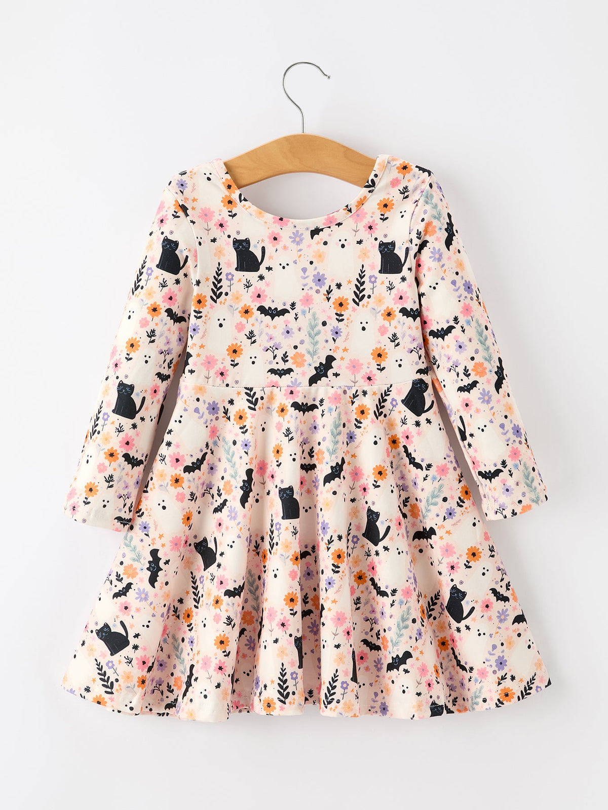 Rylee Faith Designs - Halloween Black Cat Girls Twirl Dress - alternate view 7