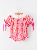 Rylee Faith Designs - Girls Halloween & Thanksgiving Floral Smocked Bubble Romper - alternate view 2