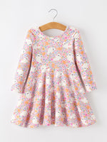 Rylee Faith Designs - Halloween Ghost Print Girls Twirl Dress Long Sleeve - alternate view 6