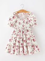 Rylee Faith Designs - Floral Ruffle Girls Dress Puff Sleeve Party Dress - alternate view 2