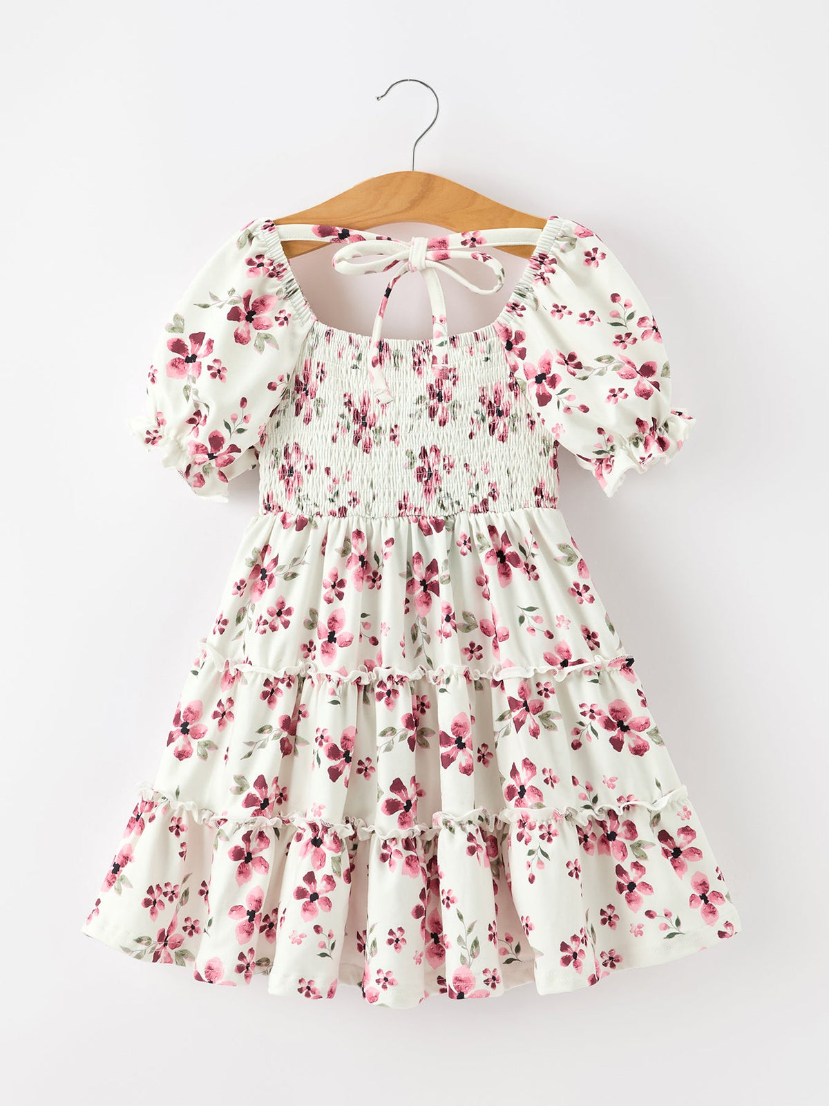 Rylee Faith Designs - Floral Ruffle Girls Dress Puff Sleeve Party Dress - alternate view 2