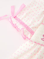 Rylee Faith Designs - Christmas Smocked Girls Dress Embroidered Holiday Ruffle Collar - alternate view 4