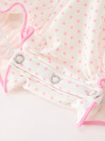 Rylee Faith Designs - Christmas Smocked Baby Girl Bubble Romper Embroidered Ruffle Collar - alternate view 4