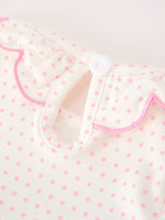 Rylee Faith Designs - Christmas Smocked Baby Girl Bubble Romper Embroidered Ruffle Collar - alternate view 5