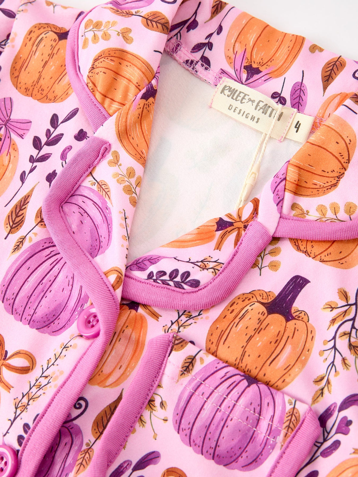 Rylee Faith Designs - Mommy & me Halloween Pumpkin Pajama Set - alternate view 16