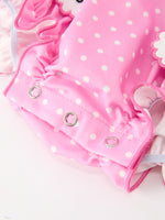 Rylee Faith Designs - Christmas Baby Girls Santa Bow Peter Pan Collar Romper - alternate view 4
