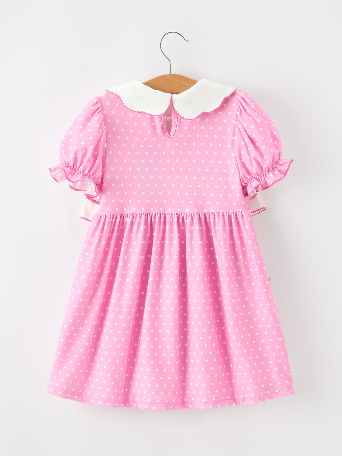 Rylee Faith Designs - Christmas Girls Santa Bow Peter Pan Collar Dress - alternate view 2