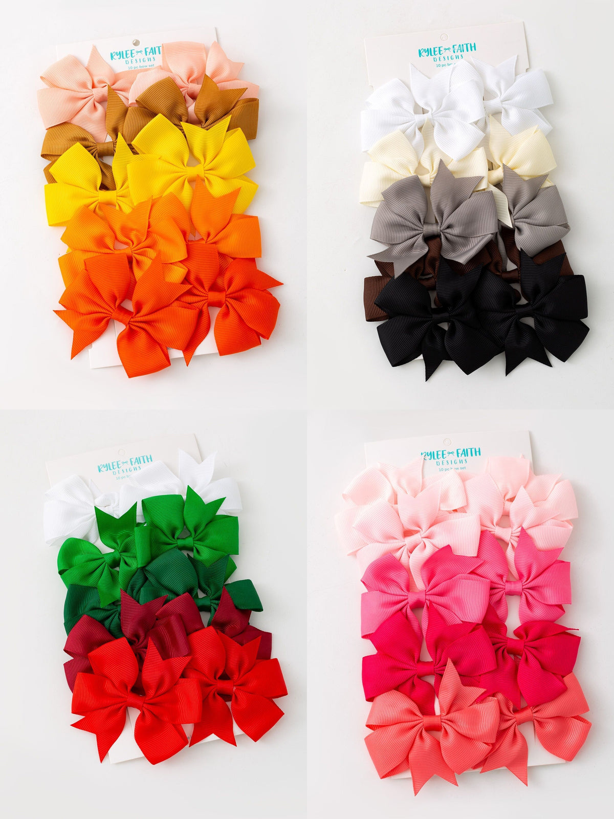 Rylee Faith Designs - Girls Bow Hair Clip Set