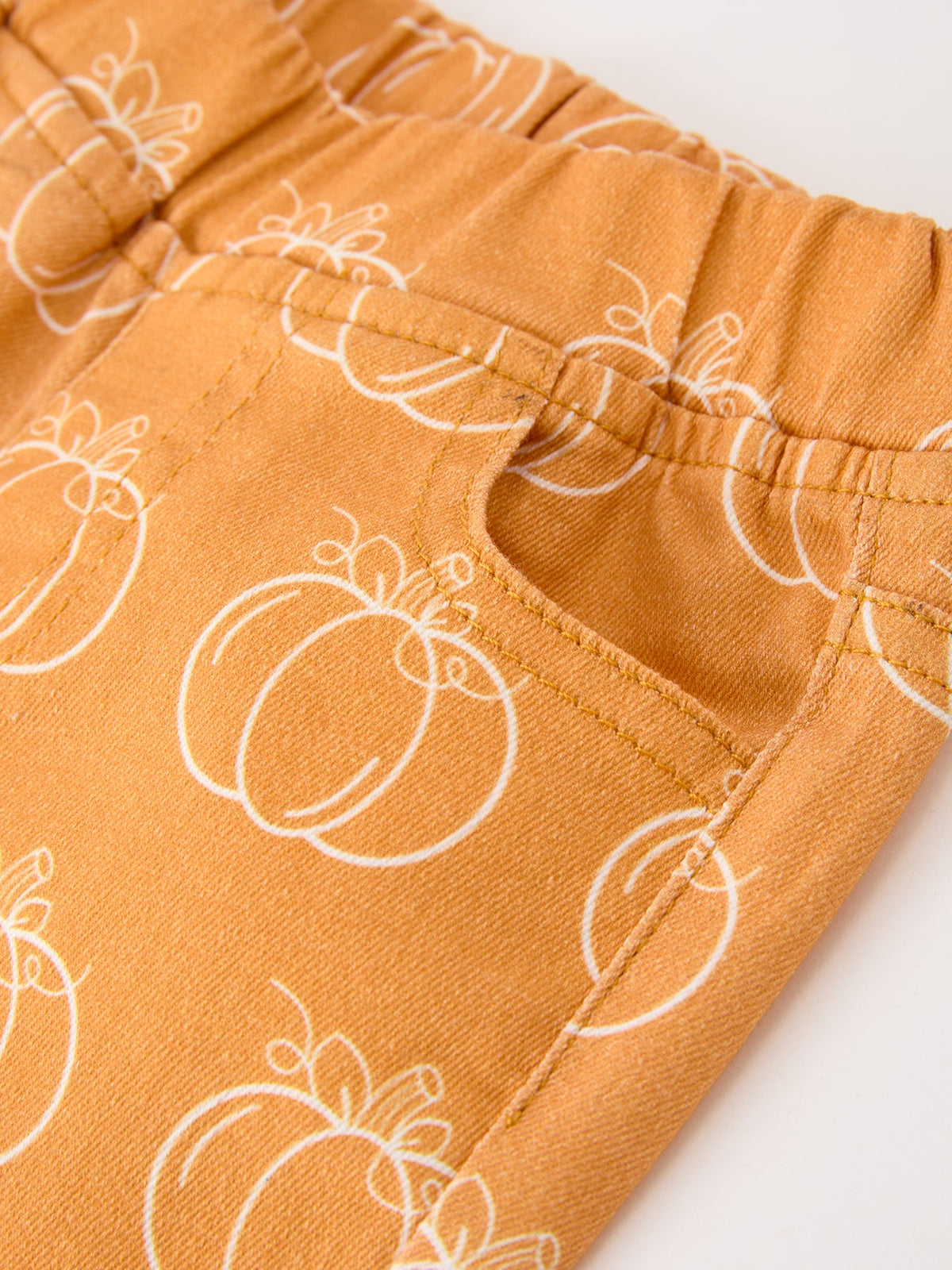Rylee Faith Designs - Fall Girls Pumpkin Bow Bell Bottom Pants - alternate view 3