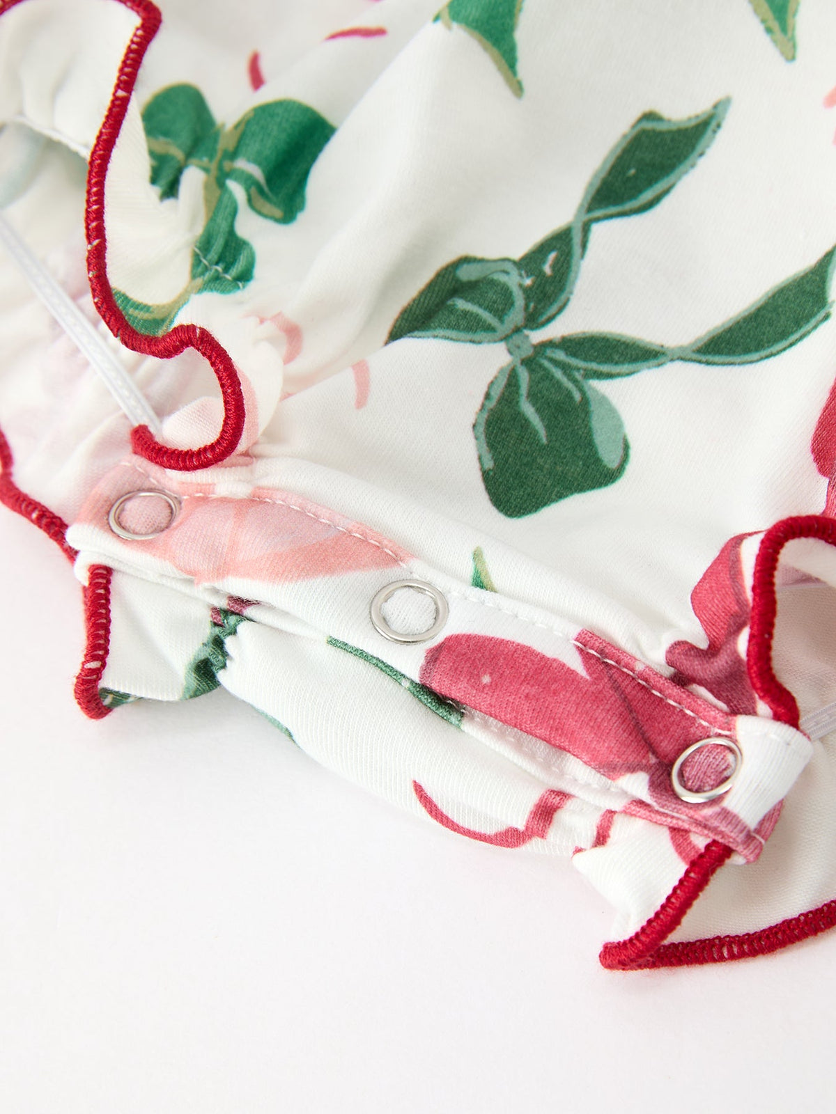 Rylee Faith Designs - Christmas Baby Girls Holly Jolly Smocked Bubble Romper - alternate view 4