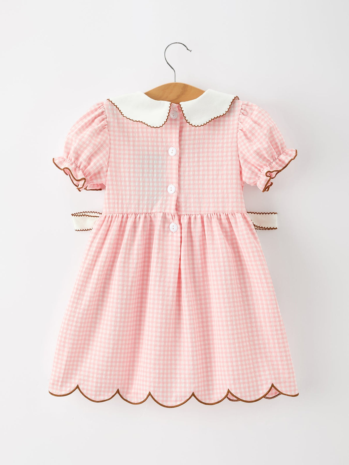Rylee Faith Designs - Christmas Girls Gingerbread Peter Pan Collar Dress - alternate view 7