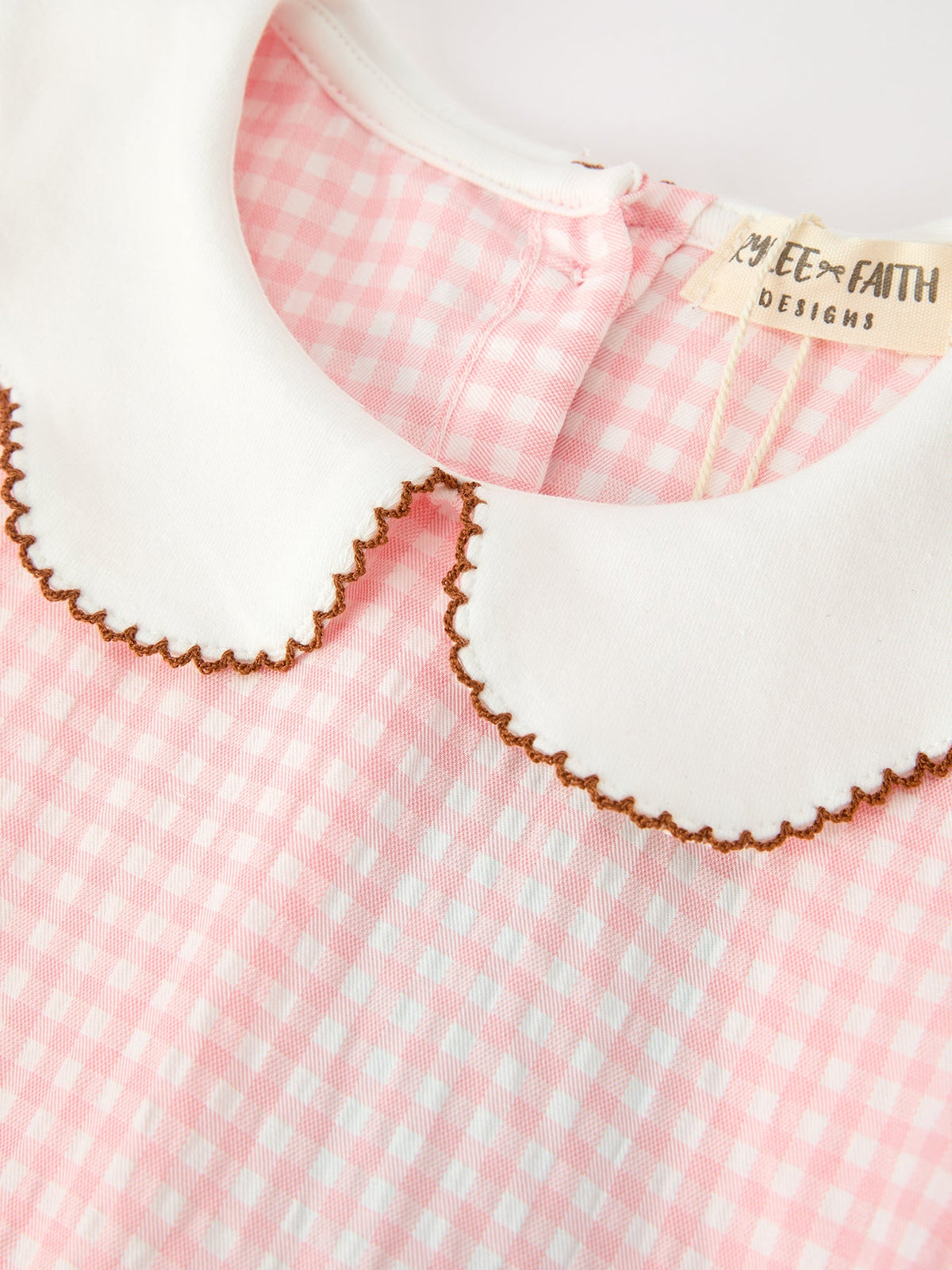 Rylee Faith Designs - Christmas Girls Gingerbread Peter Pan Collar Dress - alternate view 8