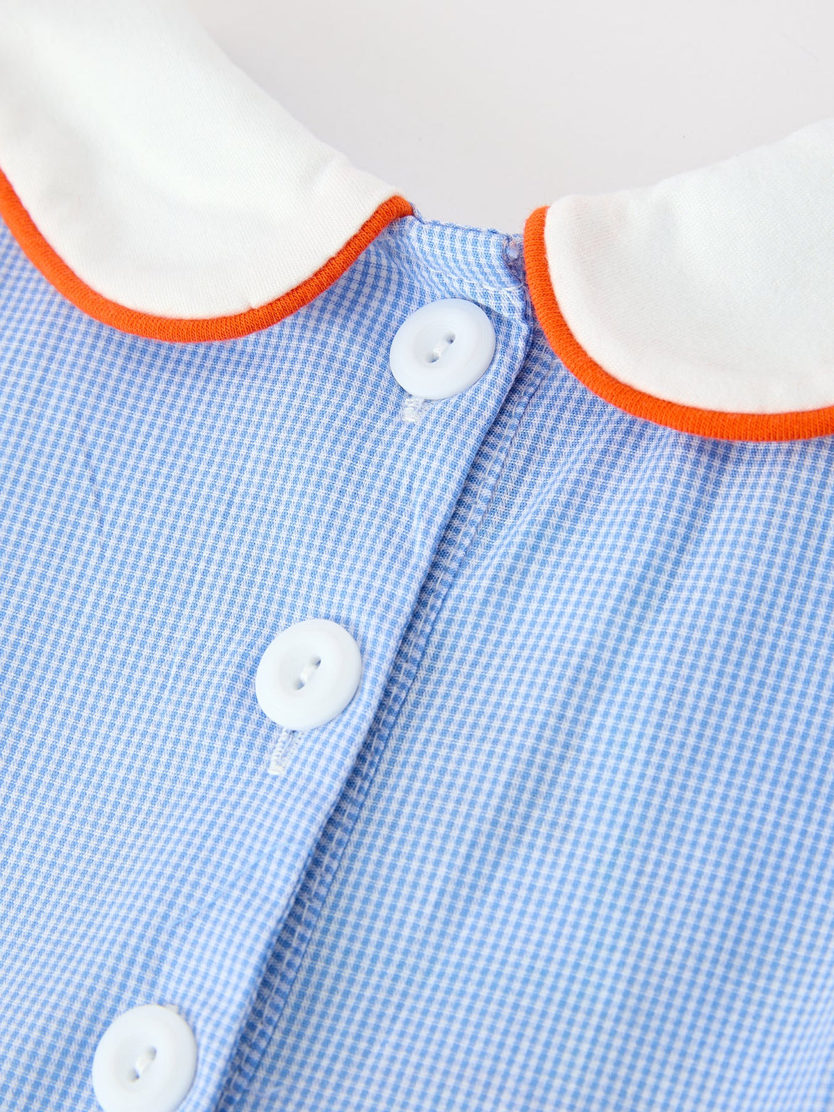 Rylee Faith Designs - Fall Girls Plaid Pumpkin Appliqué Peter Pan Collar Dress - alternate view 4