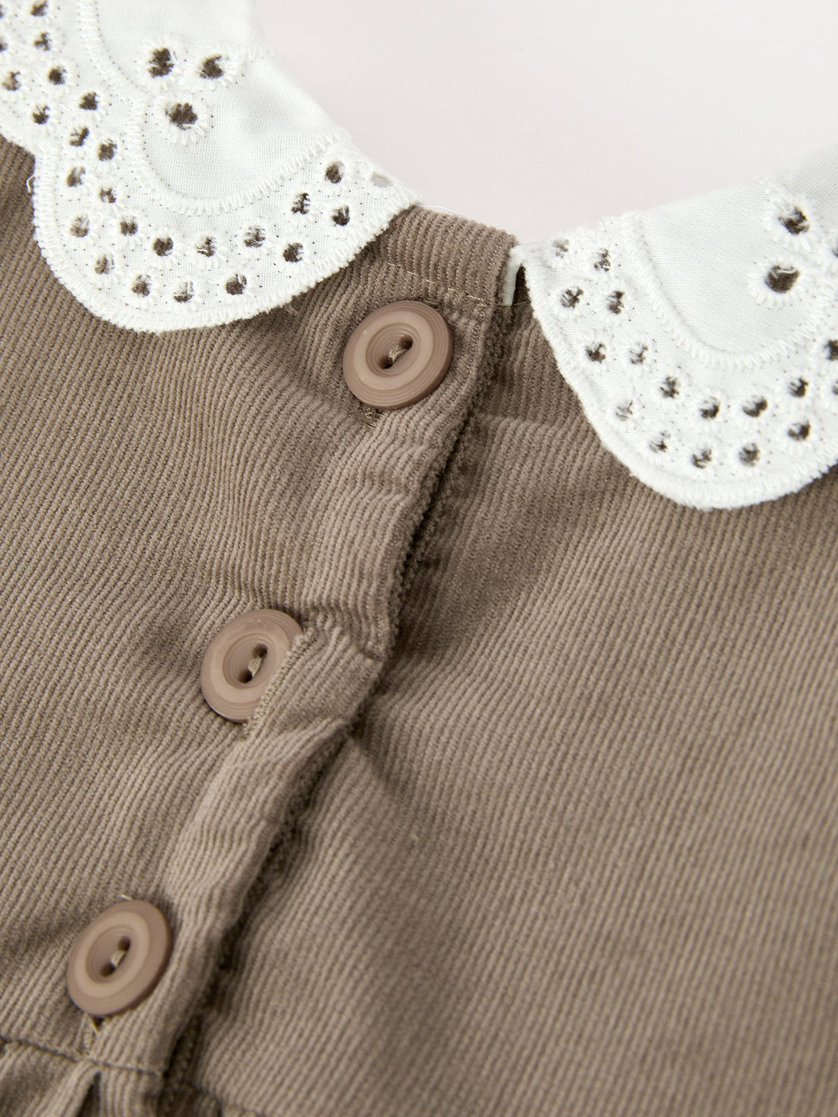 Rylee Faith Designs - Fall Baby Girls Pumpkin Smocked Eyelet Collar Romper - alternate view 5