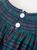 Rylee Faith Designs - Girls Christmas Plaid Smocked Bubble Romper - alternate view 5