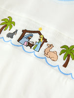 Rylee Faith Designs - Christmas Nativity Embroidered Boys Long Sleeve Top And Pants Set - alternate view 4