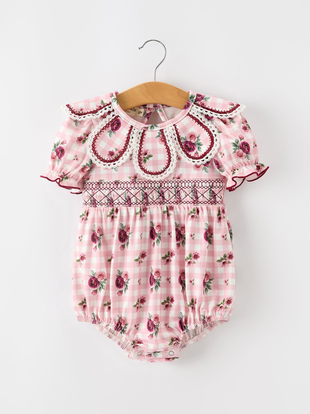 Rylee Faith Designs - Fall Baby Girls Vintage Smocked Floral Romper