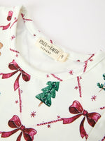 Rylee Faith Designs - Christmas Bow and Gingerbread Print Girls Twirl Dress - alternate view 3