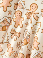 Rylee Faith Designs - Christmas Gingerbread Cookie Girls Long Sleeve Twirl Dress - alternate view 4