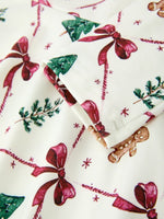 Rylee Faith Designs - Christmas Bow and Gingerbread Print Girls Twirl Dress - alternate view 4