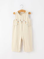 Rylee Faith Designs - Goose Embroidered Beige Plaid Baby Boys Jonjon